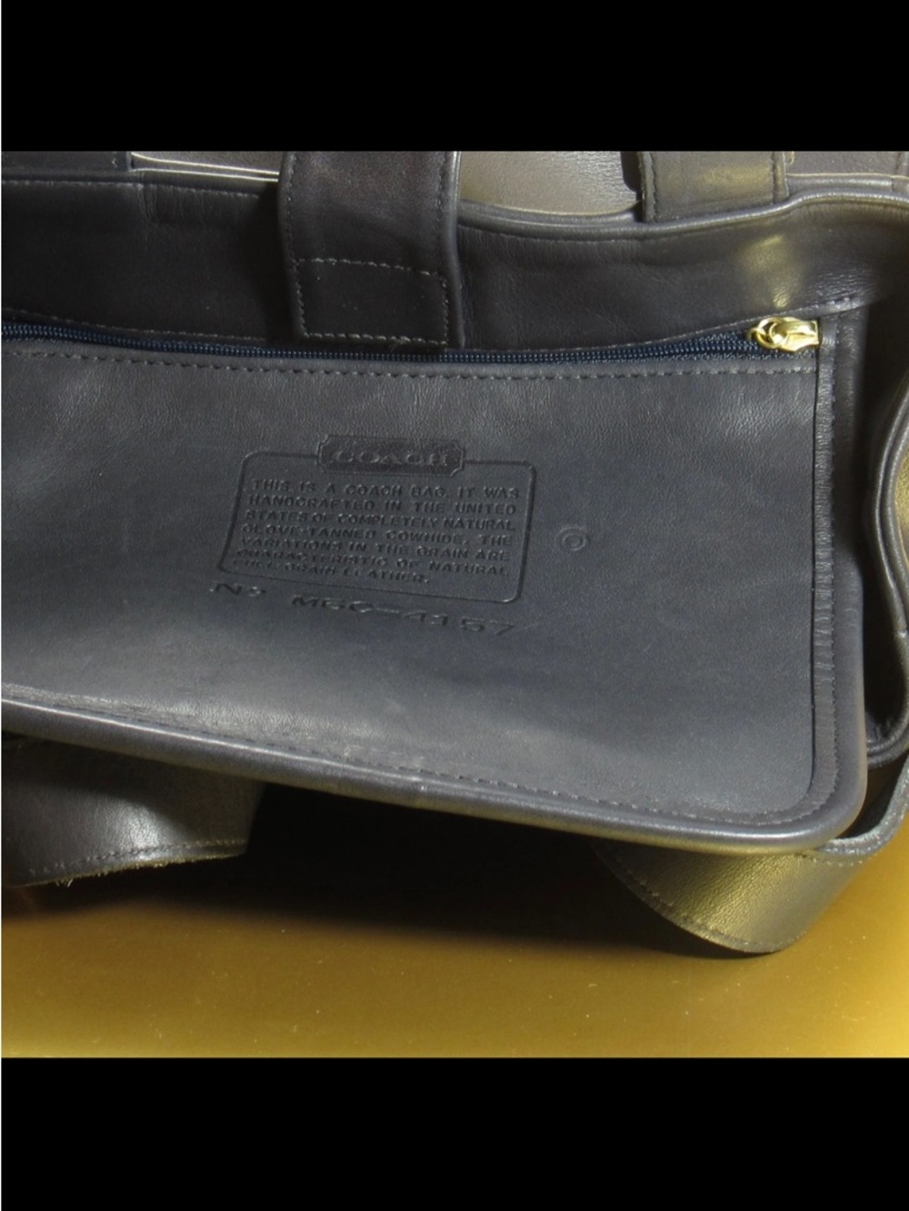 Coach Black Leather Double-Strap Shoulder Bag - Picture 14 of 16